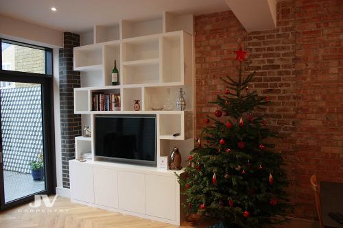 Fitted bookshelves, Clapham